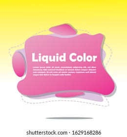 Set of abstract liquid shape color vector illustration template. Fluid gradient color design. Ready use for print and web design
