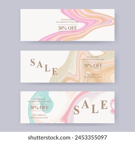 set of abstract liquid Style Sale Banner template