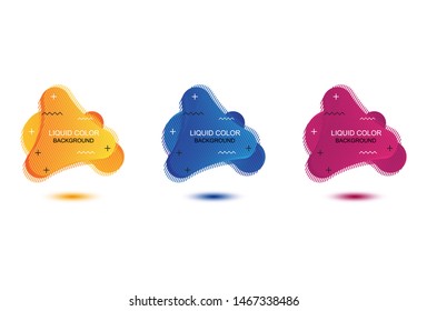 set of abstract liquid water background icon vector illustration