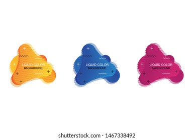 set of abstract liquid water background icon vector illustration
