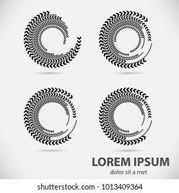 Set of Abstract Logo Design Element with arrows. Vector illustration.