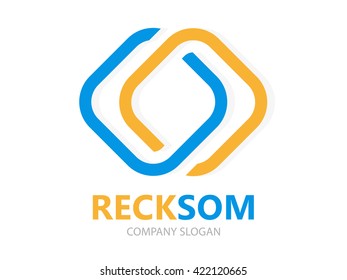 Set of abstract logo design template.  