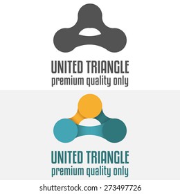 Set of abstract logo, emblem, label or logotype elements for business, print or sticker