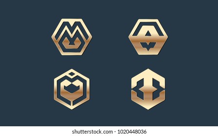 Set of Abstract Logo Template Design Vector Illustration