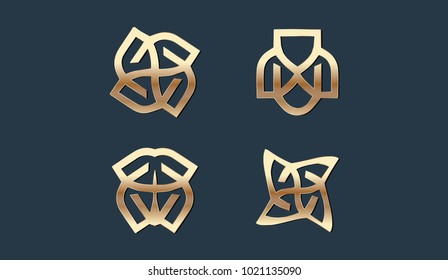 Set of Abstract Logo Template Design Vector