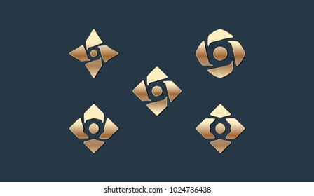 Set Abstract Logo Template Design Vector Illustration Elements