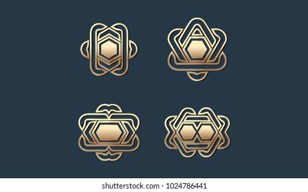 Set Abstract Logo Template Design Vector Illustration Elements