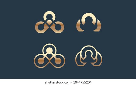 Set of Abstract Logo Template Design 