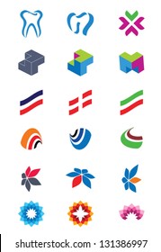 Set of abstract logos. Icons for any type of business. Vector.
