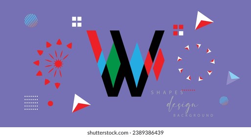 Conjunto de logotipos e iconos abstractos en estilo plano. Ilustración vectorial.