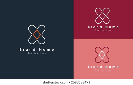 Set of Abstract Loop and Diamond Logos