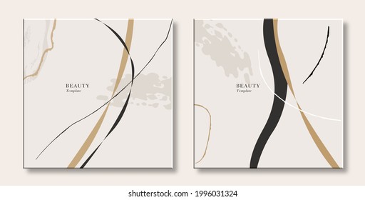 Set abstract luxury universal artistic background template, background, cover, packaging, invitation, banner, postcard, fashion printable