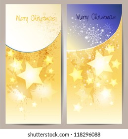 Set of abstract Merry Christmas greeting card. Vector  design