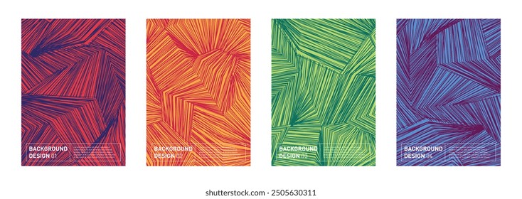 Set of abstract messy backgrounds. Vector design elements for web, flyer, poster, stationery, apps.