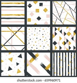 Set of abstract metallic patterns (eps10); 