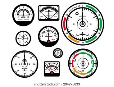 Set of abstract meters (general look)