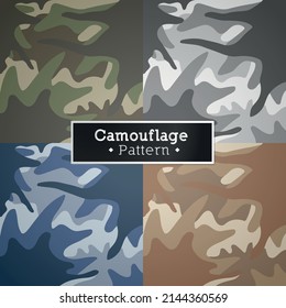 Set of Abstract Military and army camouflage pattern background