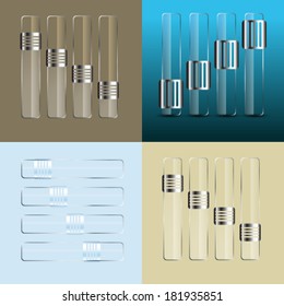 Set of the abstract minimal infographics backgrounds
