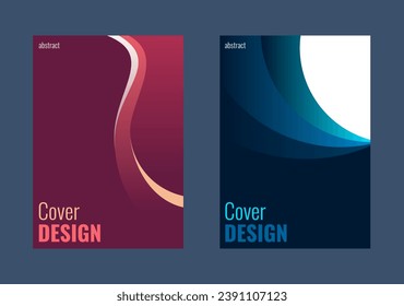 Set of abstract minimalist background for cover design, flyer, brochure, book and more