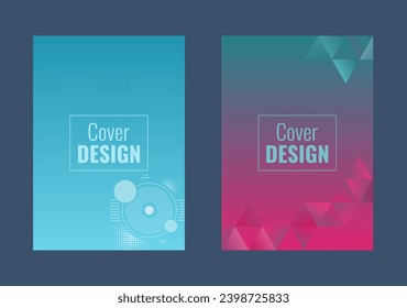 Set of abstract minimalist geometric gradient style background for your cover design, book, flyer, brochure and more. Geometric background