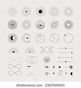 Set of abstract minimalistic clean and simple Circle design elements, geometric forms, modern round shapes. Vector Graphic.
Suitable for graphic prints and posters, branding and logo design templates