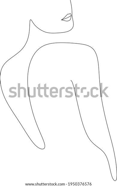 Set Abstract Minimalistic Female Figure Underwear Stock Vector Royalty Free 1950376576 