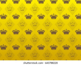 Set abstract modern background  with crown icons shapes advertisement material. Vector pattern