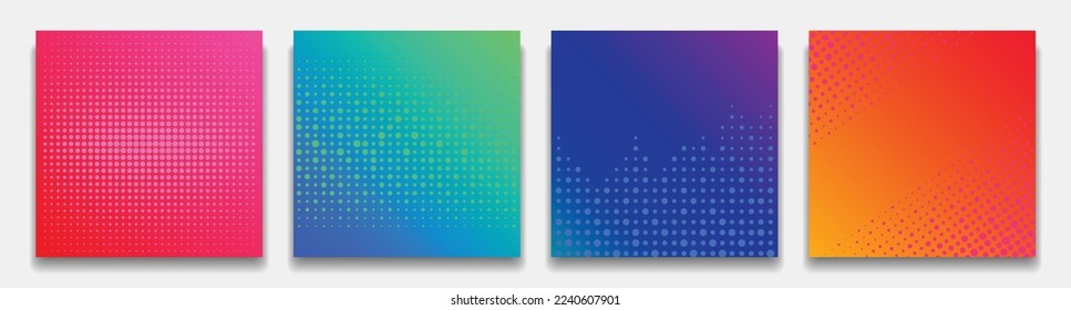 Set of abstract modern backgrounds. Vector