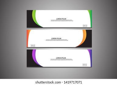 Set of abstract modern banner design web template. Modern banner designs