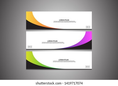 Set of abstract modern banner design web template. Modern banner designs