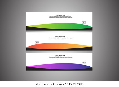 Set of abstract modern banner design web template. Modern banner designs