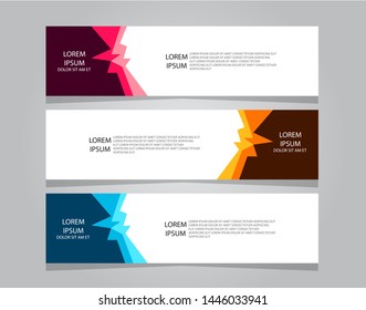 Set of abstract modern banner template design. Vector eps10