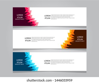 Set of abstract modern banner template design. Vector eps10