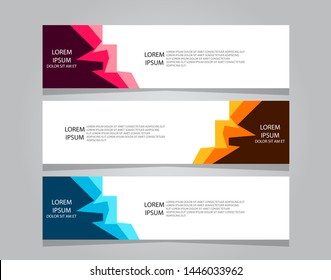 Set of abstract modern banner template design. Vector eps10