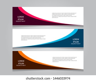 Set of abstract modern banner template design. Vector eps10