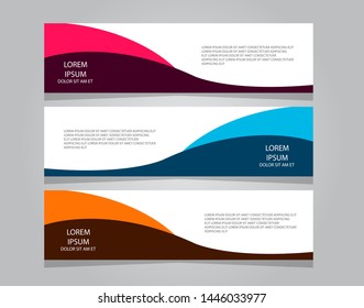 Set of abstract modern banner template design. Vector eps10