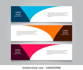 Set of abstract modern banner template design. Vector eps10