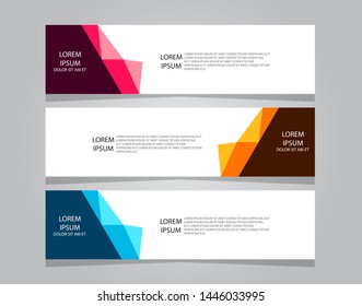 Set of abstract modern banner template design. Vector eps10