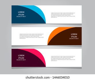 Set of abstract modern banner template design. Vector eps10