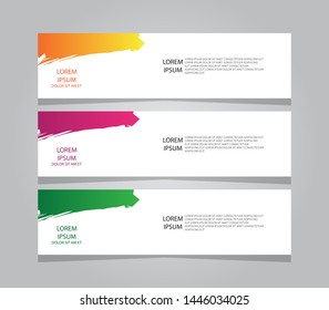 Set of abstract modern banner template design. Vector eps10