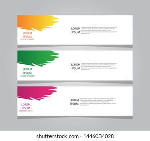 Set of abstract modern banner template design. Vector eps10