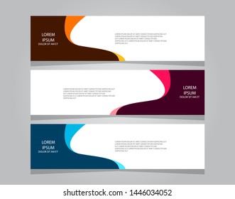 Set of abstract modern banner template design. Vector eps10