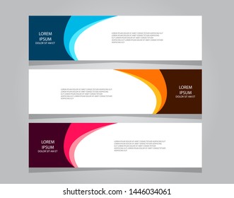 Set of abstract modern banner template design. Vector eps10