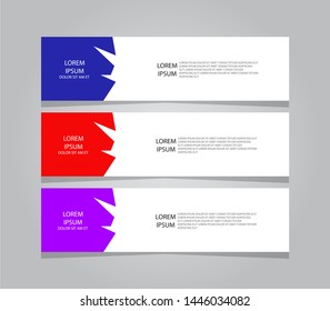 Set of abstract modern banner template design. Vector eps10