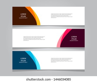 Set of abstract modern banner template design. Vector eps10
