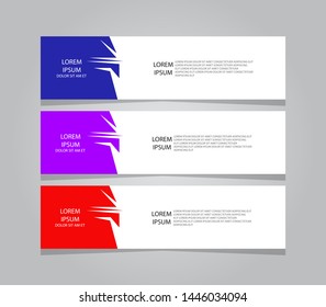 Set of abstract modern banner template design. Vector eps10