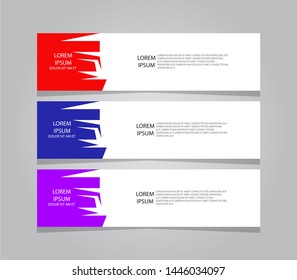 Set of abstract modern banner template design. Vector eps10