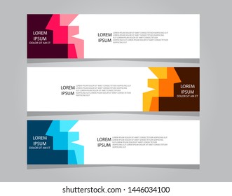 Set of abstract modern banner template design. Vector eps10