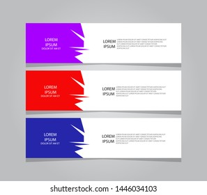 Set of abstract modern banner template design. Vector eps10