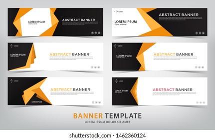 set of abstract modern banner template, vector illustration